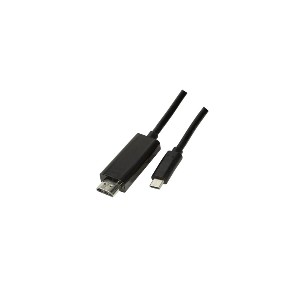 LogiLink USB-C/HDMI Kabel 3m 4K/60Hz schwarz Produktbild 
