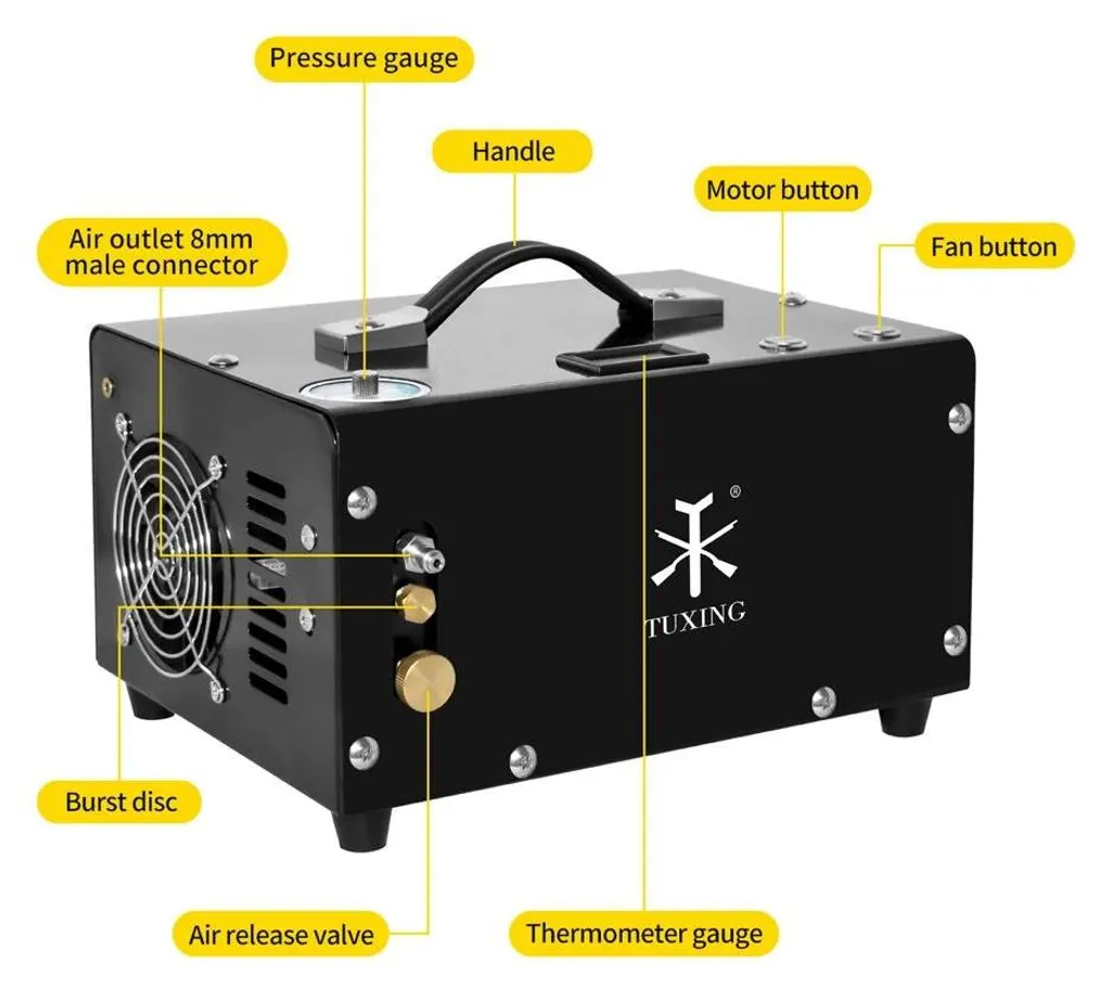 Compresseur d'air PCP haute pression portable 300 bars version 220V - 3