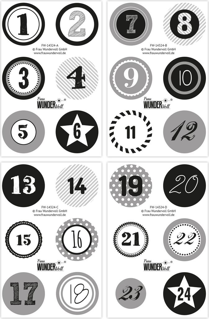 Adventskalender HoHoHo, Farbe grau (Ziffern grau) Produktbild 4