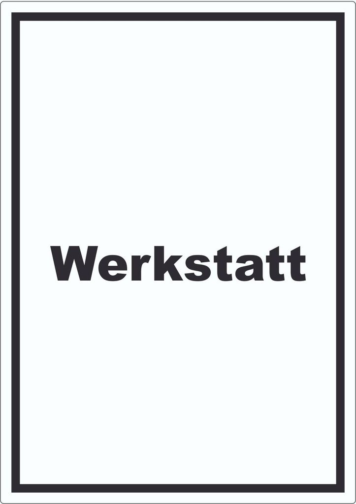Werkstatt Aufkleber mit Text Handwerk Reparatur hochkant A5 (148x210mm)