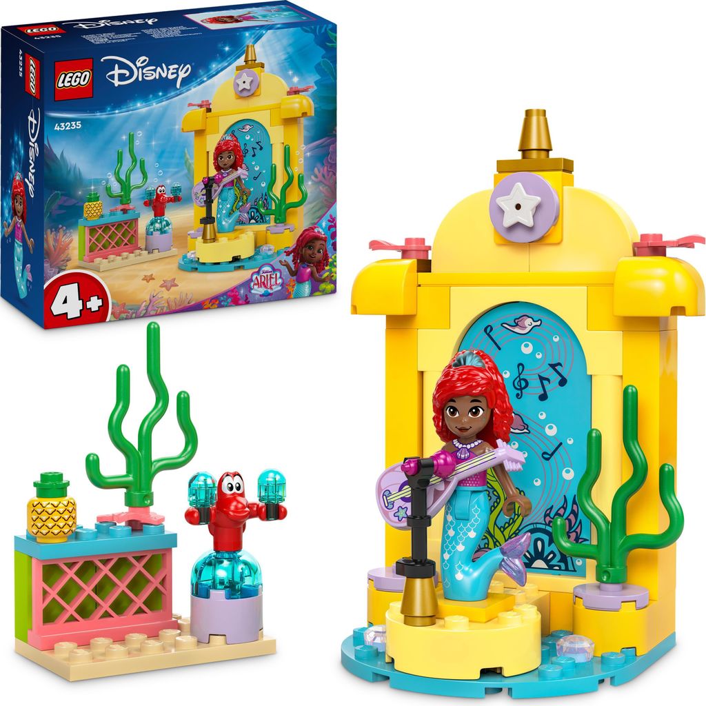 LEGO ǀ Disney Princess Arielles Musikbühne, Bauspielzeug für Kinder mit 2 Figuren, Geschenkidee für Mädchen und Jungen ab 4 Jahren sowie für ...