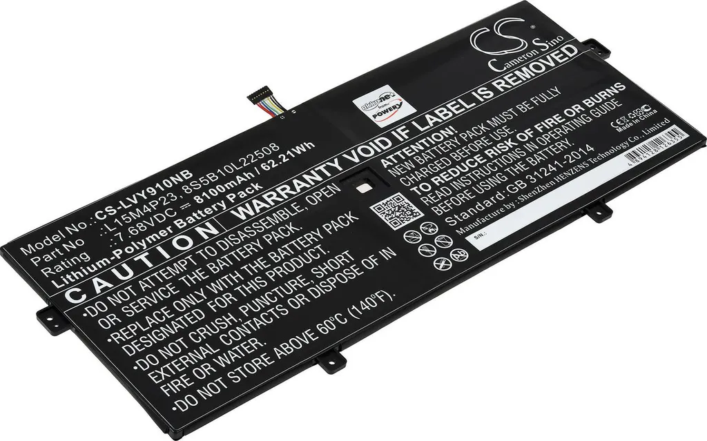 Batterie pour Lenovo Yoga 910 : Retrouvez votre Liberté sans Fil 78Wh