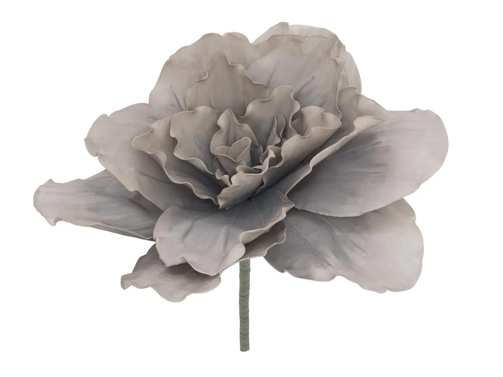 Fleur Artificielle 80cm sans Entretien - Fleur Géante EVA Gris Beige