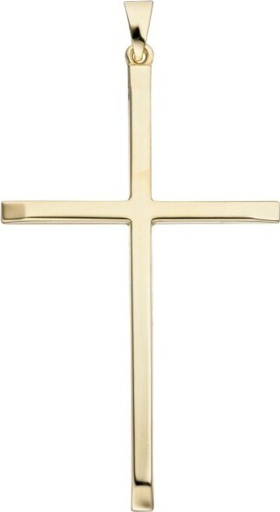 Ciondolo a croce, croce in oro, ciondolo a croce sottile in Immagine del prodotto 