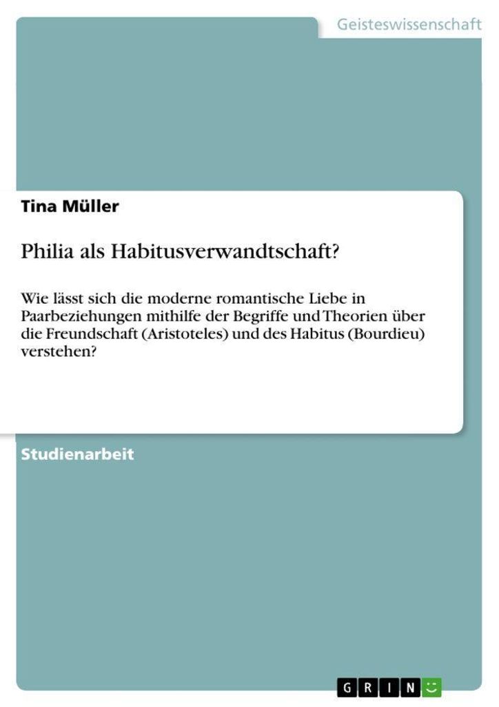 Philia als Habitusverwandtschaft?