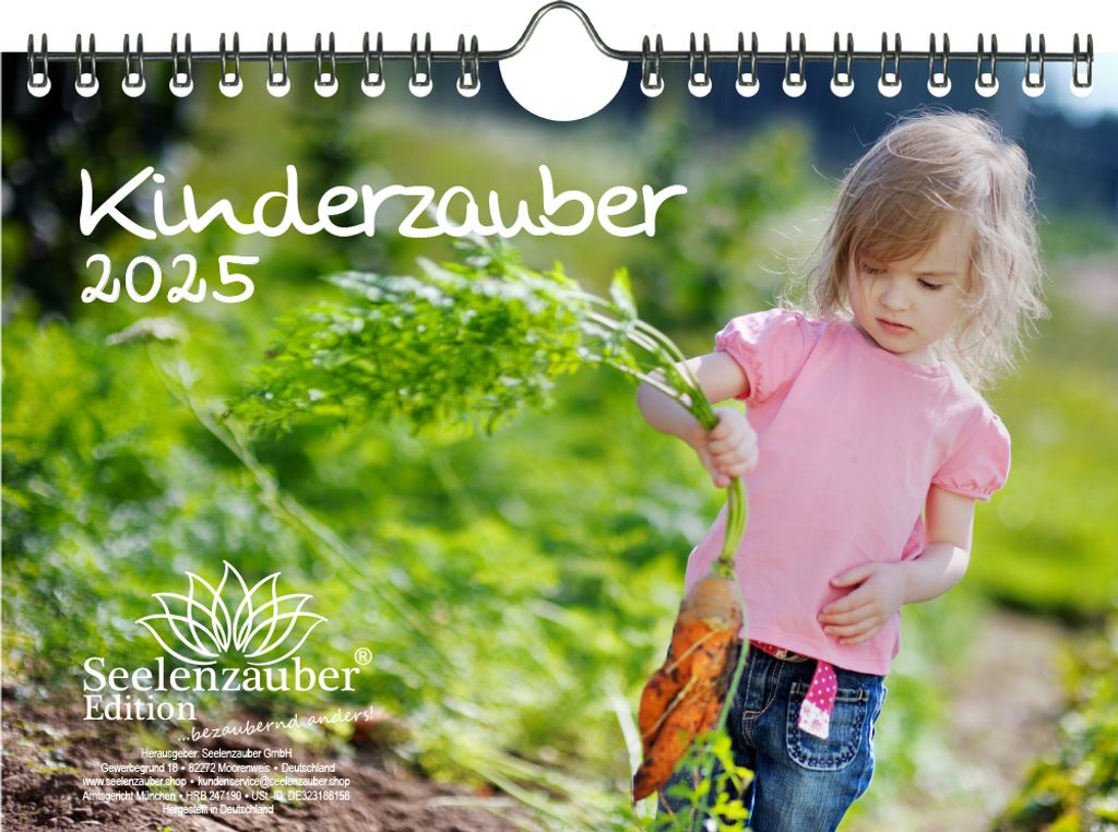 Kinderzauber DIN A5 Wandkalender für 2025 Familie Kinder Glück - Seelenzauber