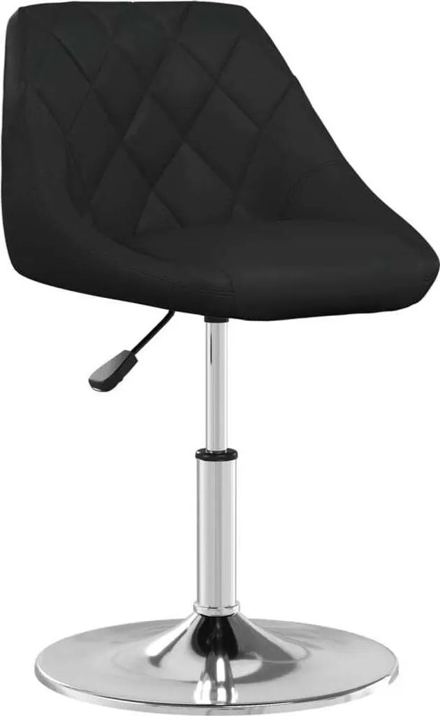 vidaXL Sedia da pranzo in Pelle finta nera