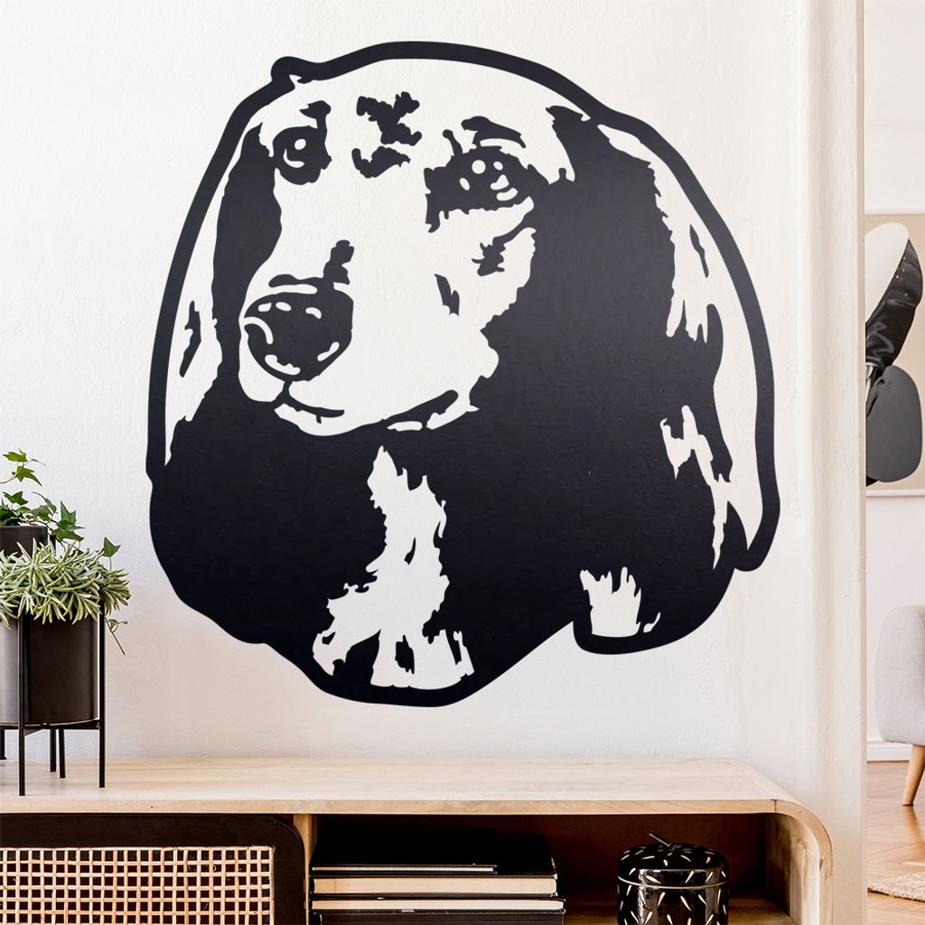 dachshund Hund Wandtattoo Wandaufkleber Wall Sticker - Dekoration, Küche, Wohnzimmer, Schlafzimmer, Badezimmer