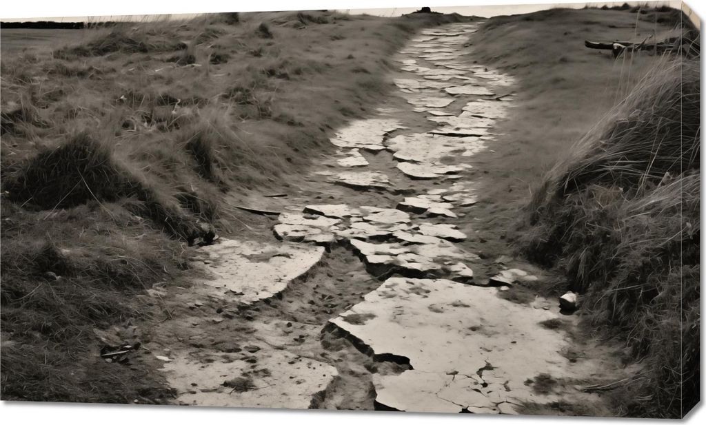 Bild 100x60cm Gedächtnispfad Zwischen Dünen