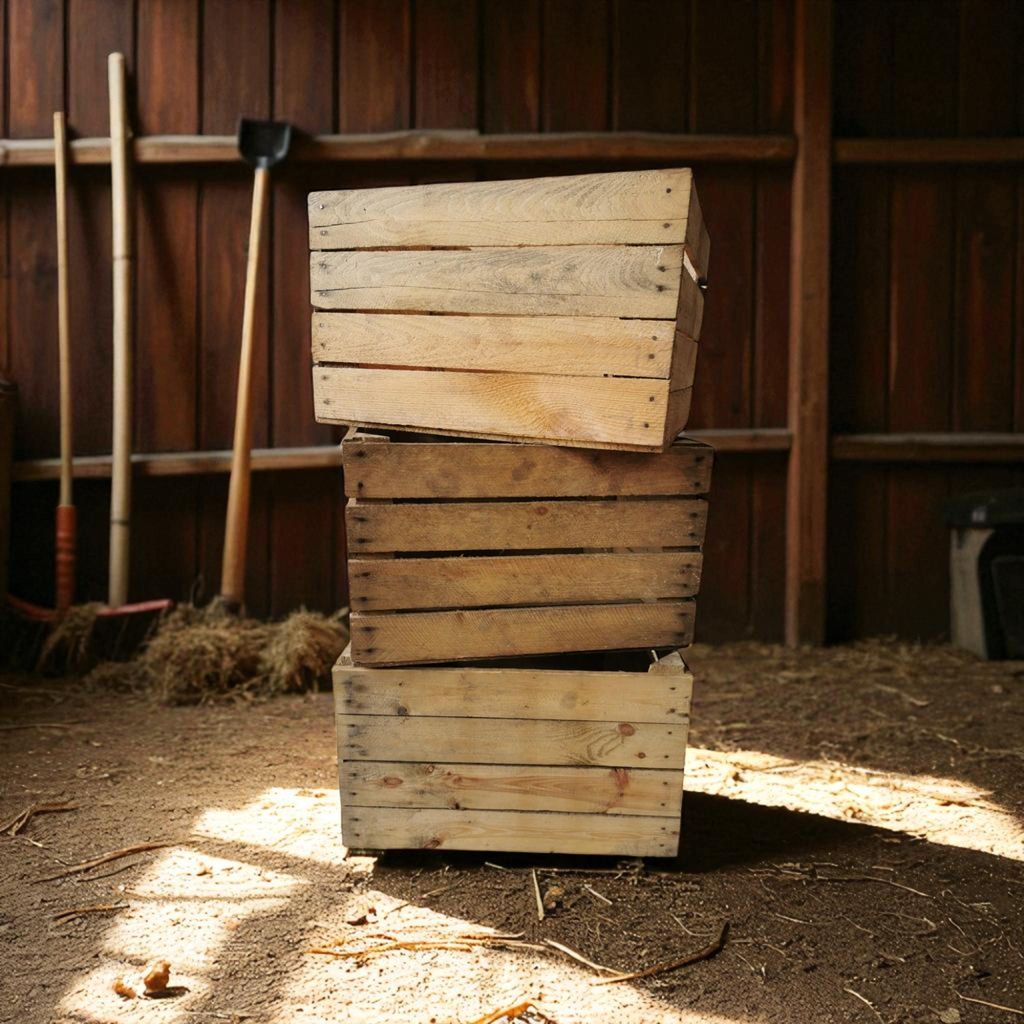 Caisses en bois 50 x 40 x 30 cm, qualité B, rustiques et Image du produit 