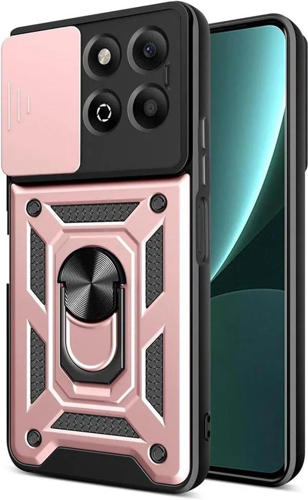 Coque Honor 200 Smart Rose Doré avec Support Magnétique Rotatif 360°