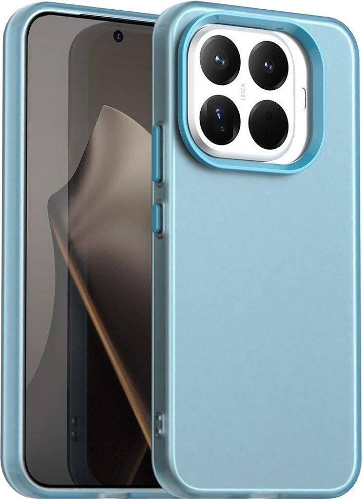 Hülle für Xiaomi 15T Pro - Phonesta HardFrost Semi-Transparent Back Cover - Matt Blau