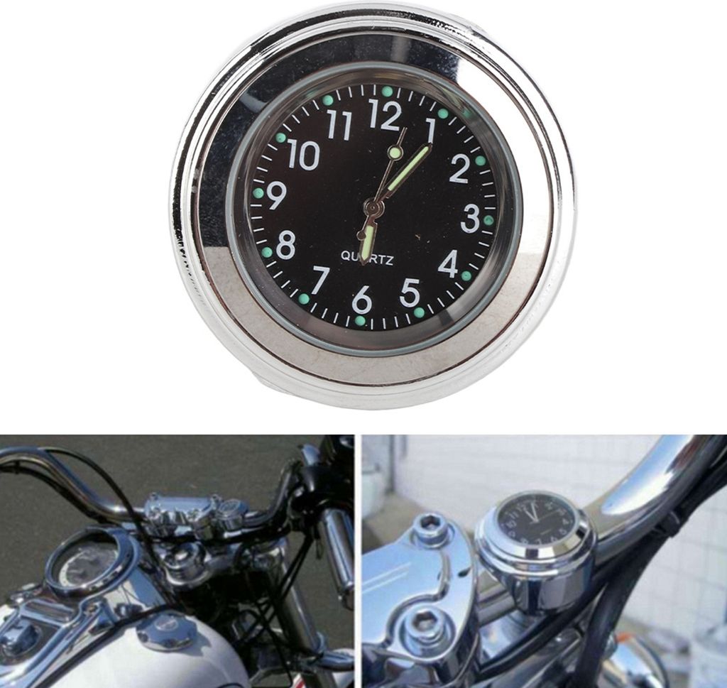 Univerzálne hodiny na riadidlách motocykla, kovový držiak Obrázok produktu 