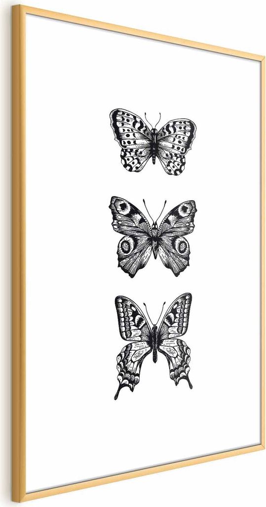 Posterpapier Poster - Three Butterflies 29.7x42 cm Tiere g-B-0116-ao-a