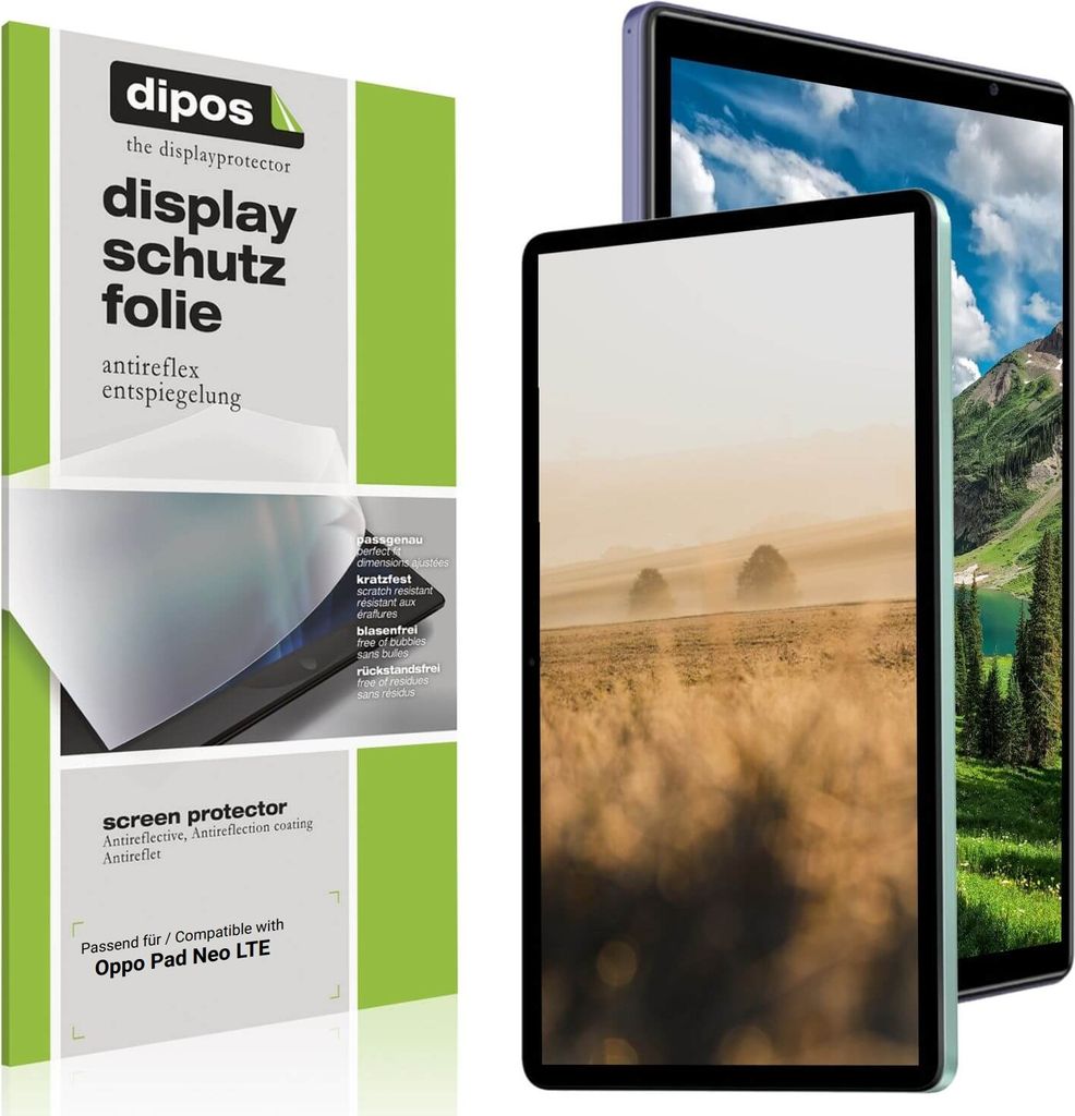 2x Schutzfolie für Oppo Pad Neo LTE matt Displayschutzfolie Folie Display Schutz dipos