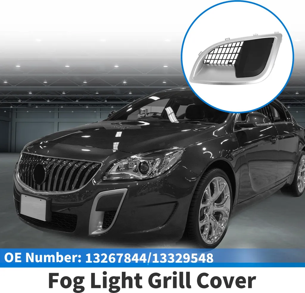 Grille de Pare-chocs en ABS Noir et Argent pour Buick Regal 2009-14