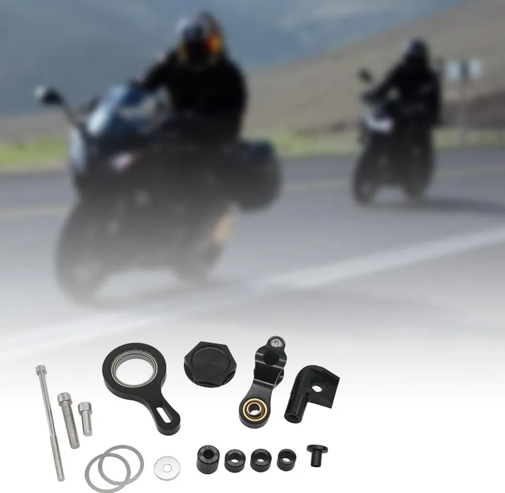 Kit Fixation Amortisseur de Direction Moto pour Yamaha R1 R6 Noir CNC