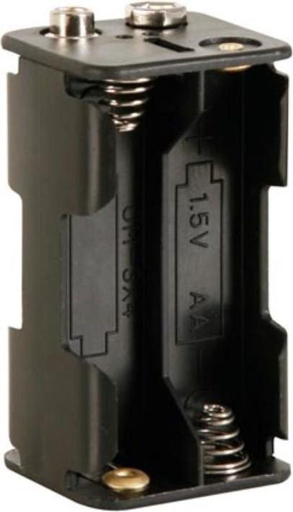 Velleman - BH343B - Batteriehalter für 4 x AA-Batterien (mit Druckknopfanschlüssen)