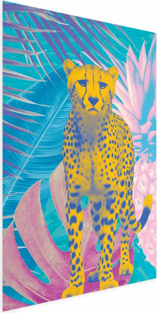 Quadro Leopardo Moderno 60x90 cm | Decorazione Parete Chic Esotica