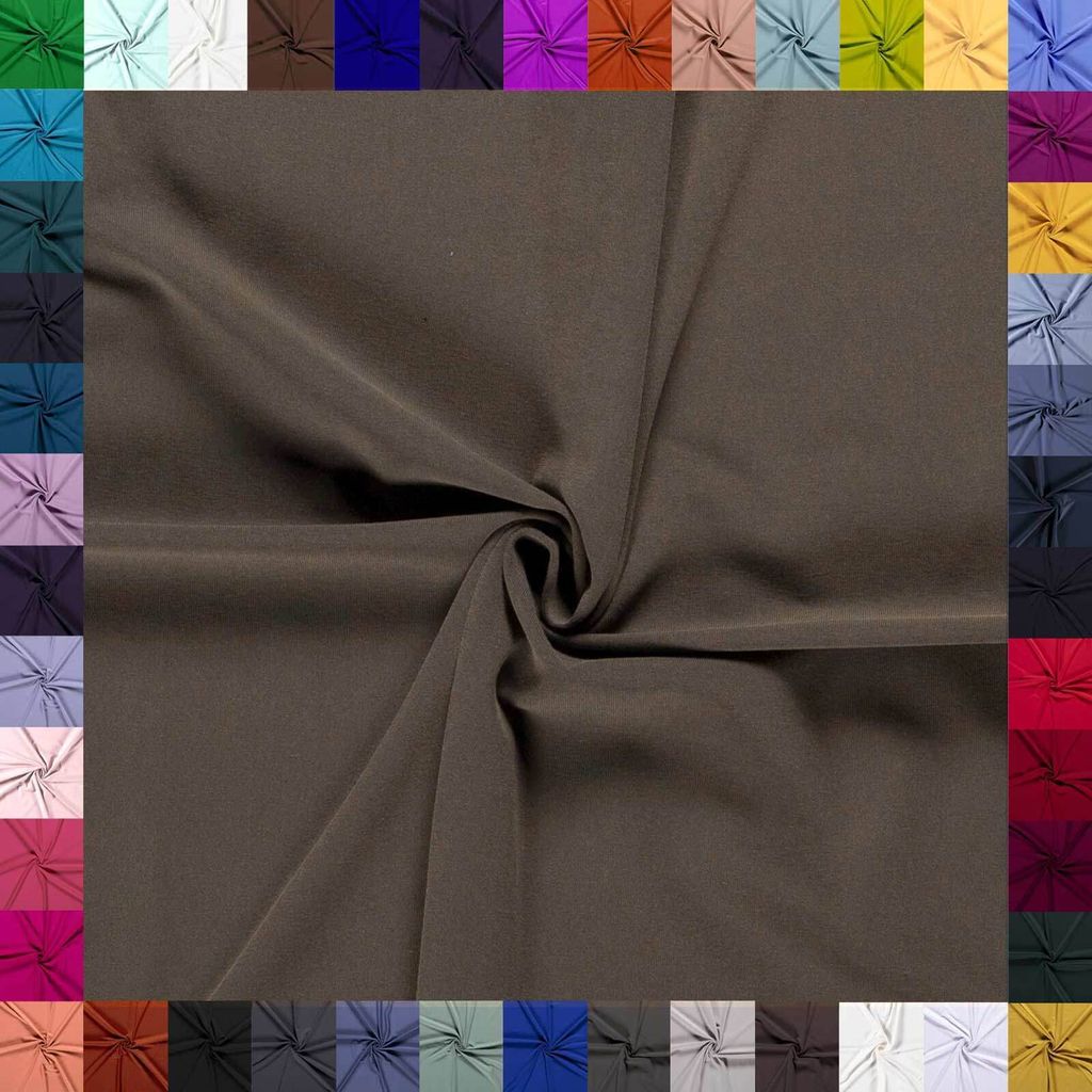 0,5m Baumwolljersey uni 8% Elasthan Baumwollstoff elastisch Jersey Stoff