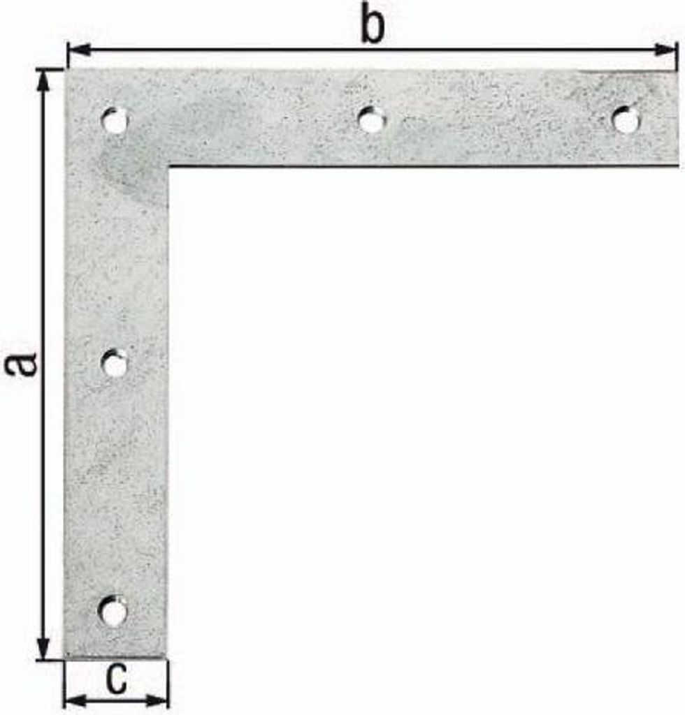 ALBERTS Eckwinkel, sendzimirverzinkt, HxLxB 160x160x30 mm