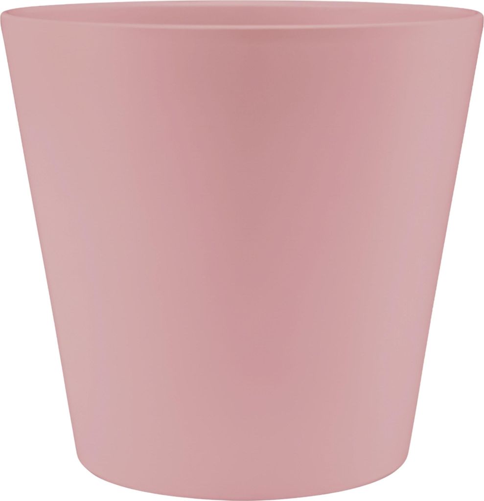 Leni Vasa Blumentopf Keramik Übertopf rund konisch Ø 23cm Rosenholz/Rosé matt Hydrokultur Pflanztopf für Zimmerpflanzen Outdoor Indoor