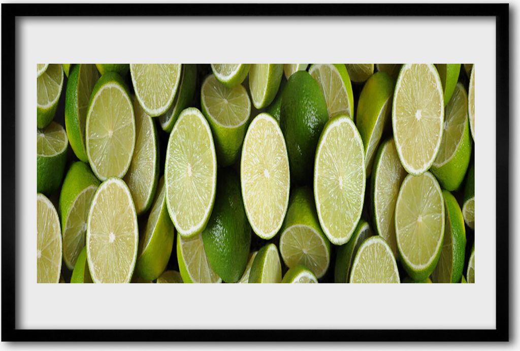 Bild 60x40 MDF-Rahmen Wandkunst Lime Food Kitchen Produktbild 