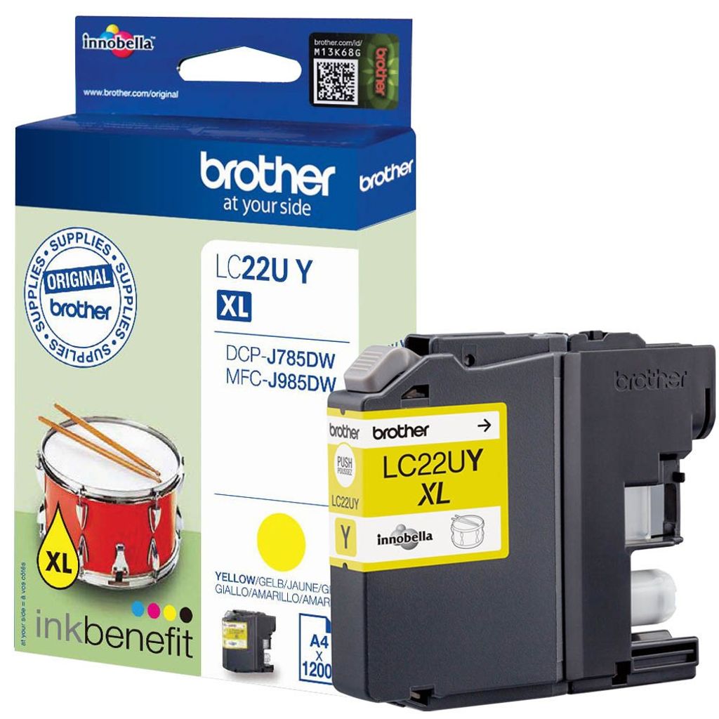 Brother LC22UY - XL - jaune - Original - Cartouche d'encre Image du produit 