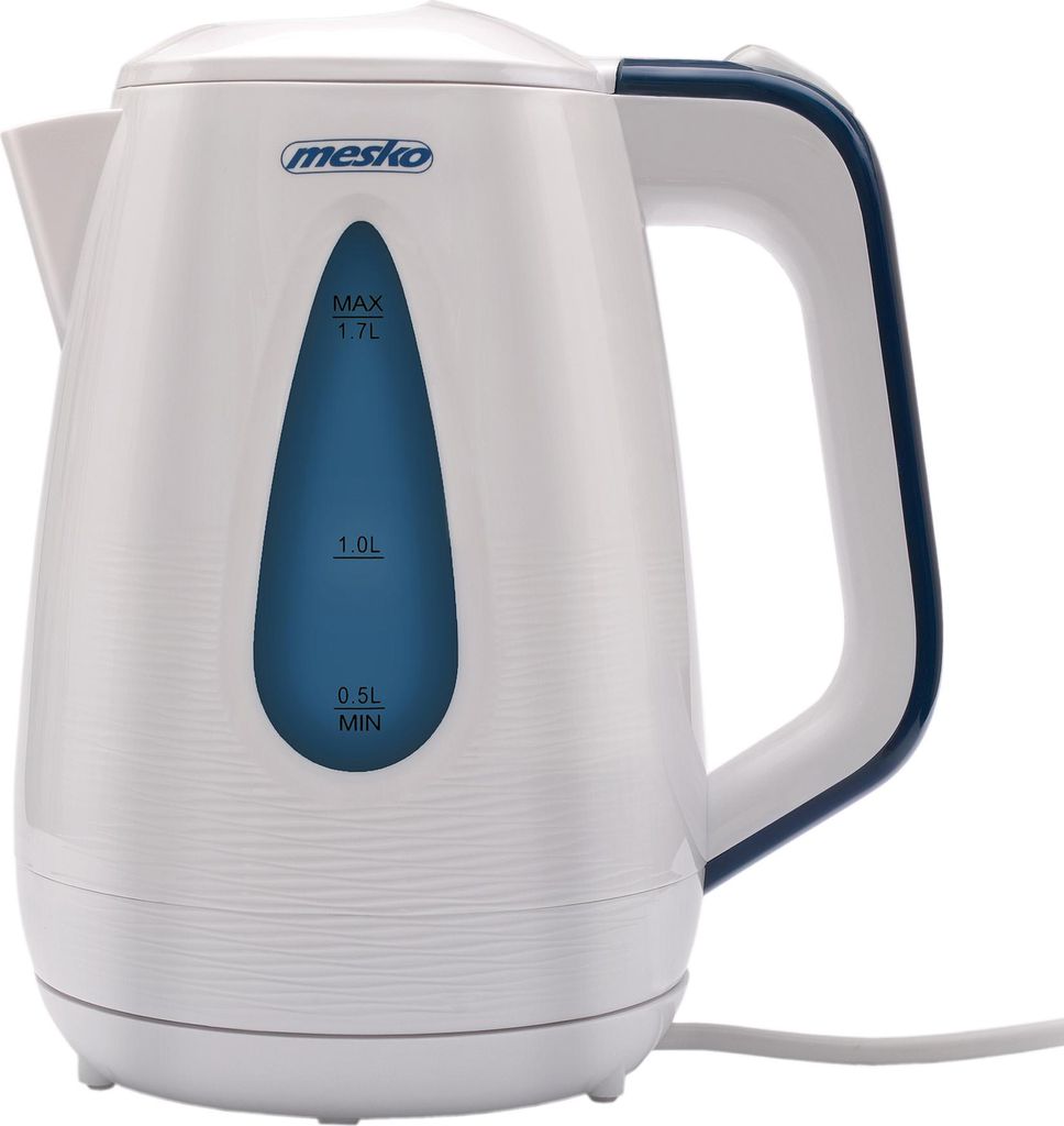 Mesko MS 1261 Elektrischer Wasserkocher,Fassungsvermögen1,7L,kabellos,Automatische Abschaltung Weiß