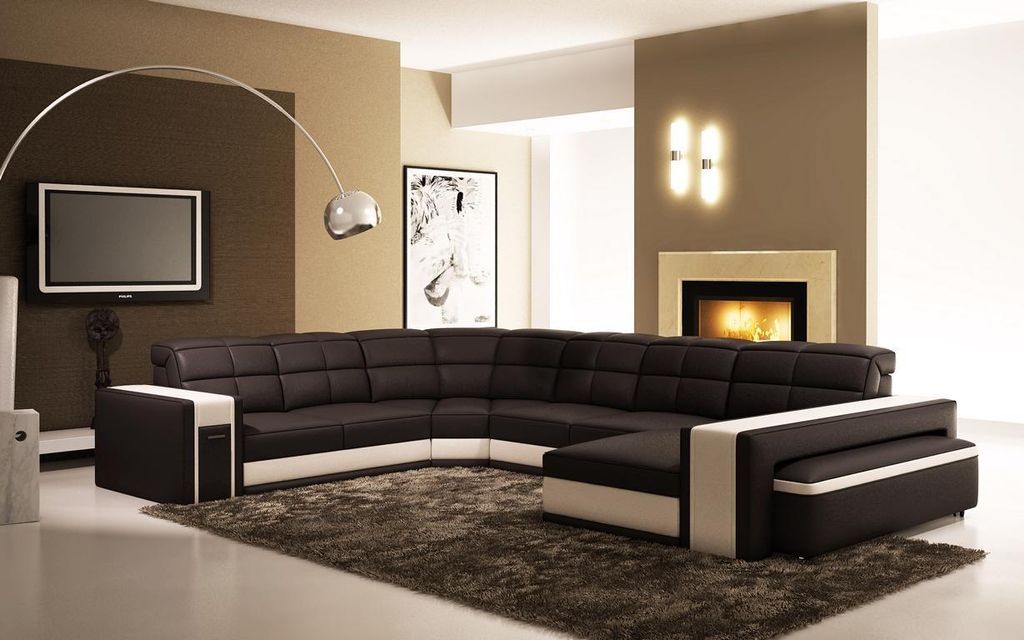 Design Ecken Big Polster Eck Sofa Couch Leder Sofas Garnitur XXL Wohnlandschaft