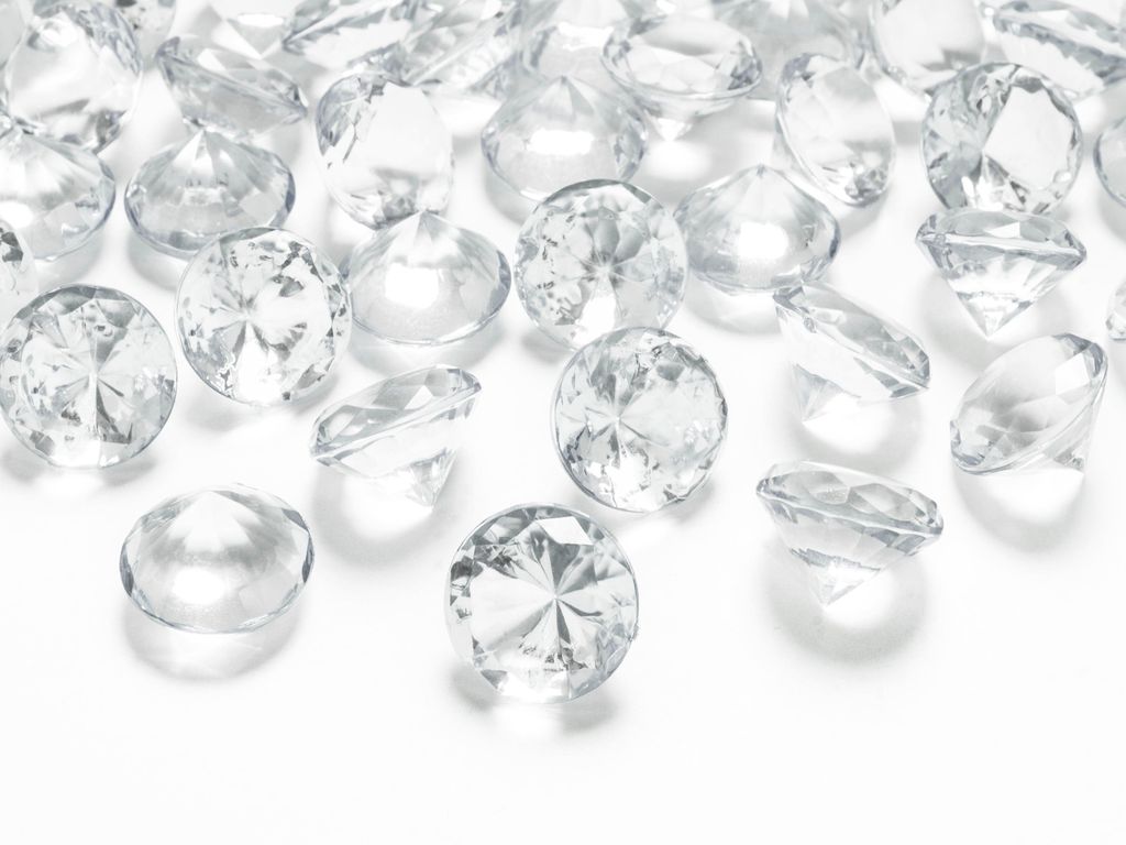 10/50 Dekosteine Diamant | Ø 20 mm Klar (10 Stück) Produktbild 
