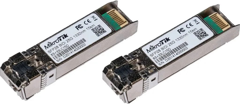 Transceiver MikroTik XS+2733LC15D 25G SFP28 SM 15km sans Latence