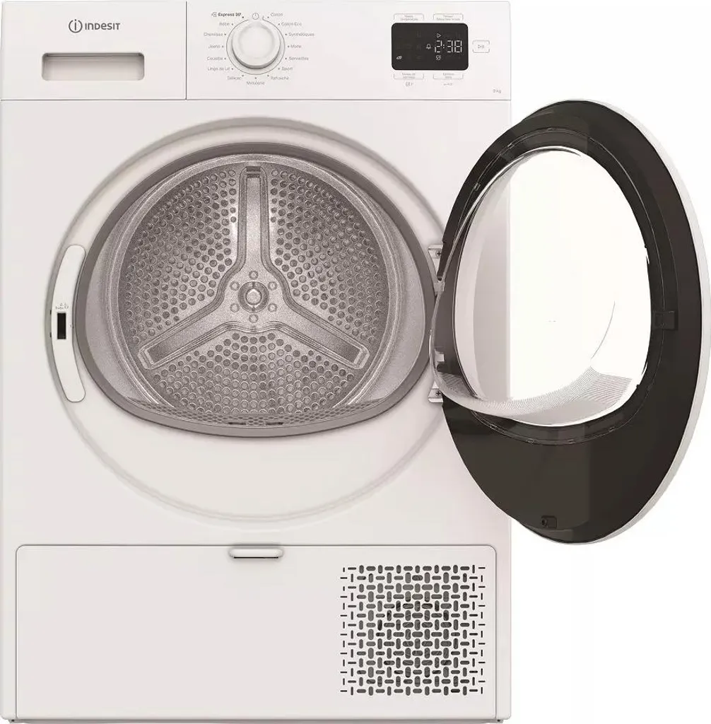 Sèche-linge 9kg Pompe à Chaleur Indesit Blanc : Silence et Soin