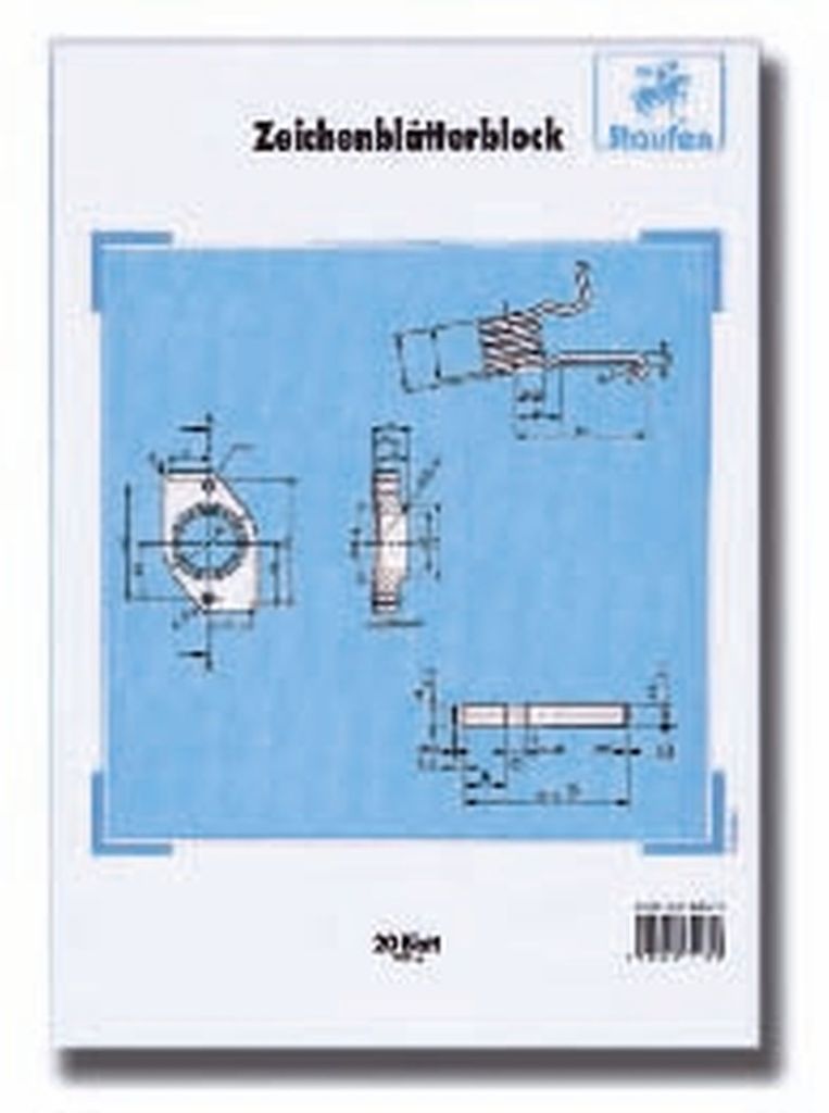 Staufen 44120 Zeichenblock technisch, DIN A4, 120 g/qm, 20 Blatt