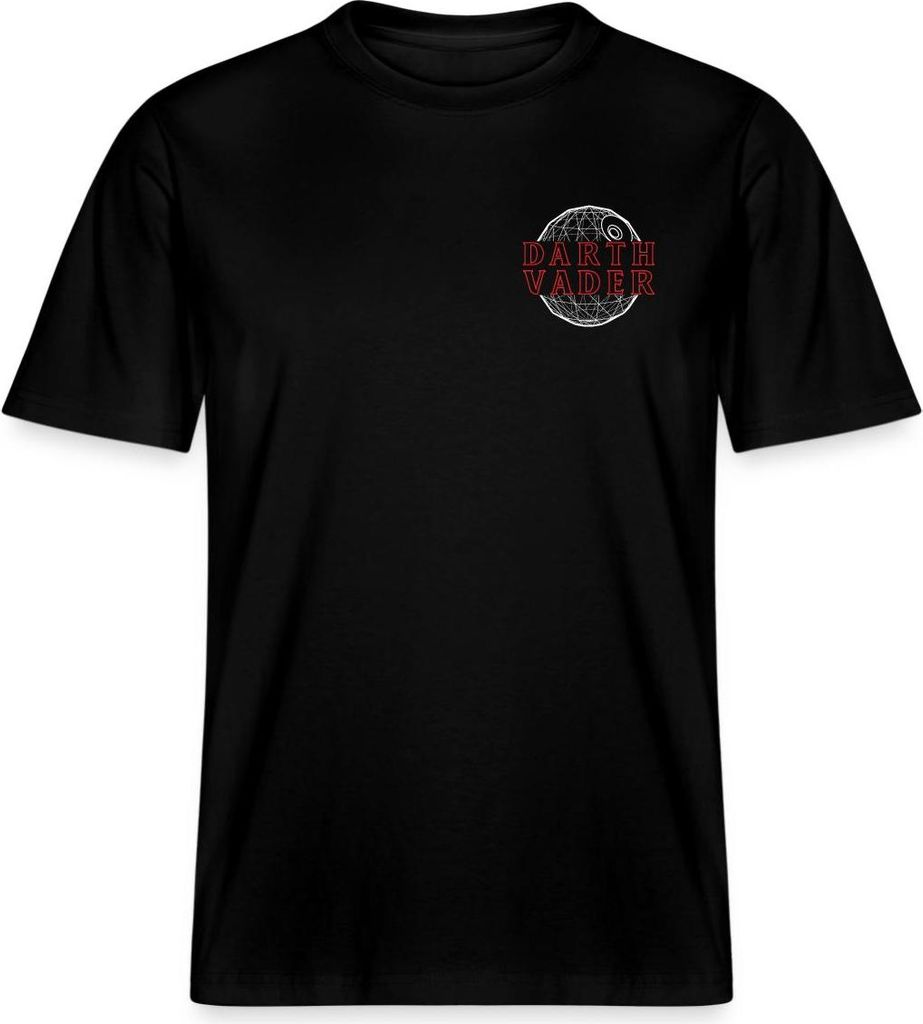 Star Wars Darth Vader Design Front- Und Backprint Relaxed Fit Uni T-Shirt, XS, Schwarz