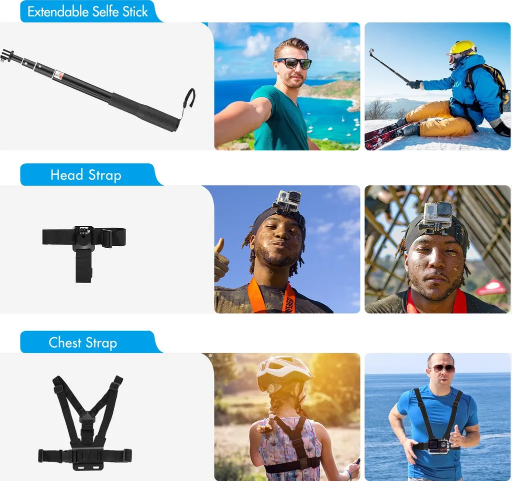 Pack accessoires GoPro Hero 10 complet pour protéger et fixer sa caméra