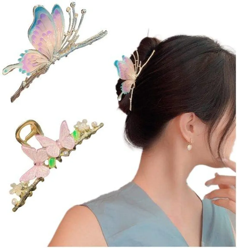 Barrettes à cheveux design queue de poisson, lot de 6 pièces XL