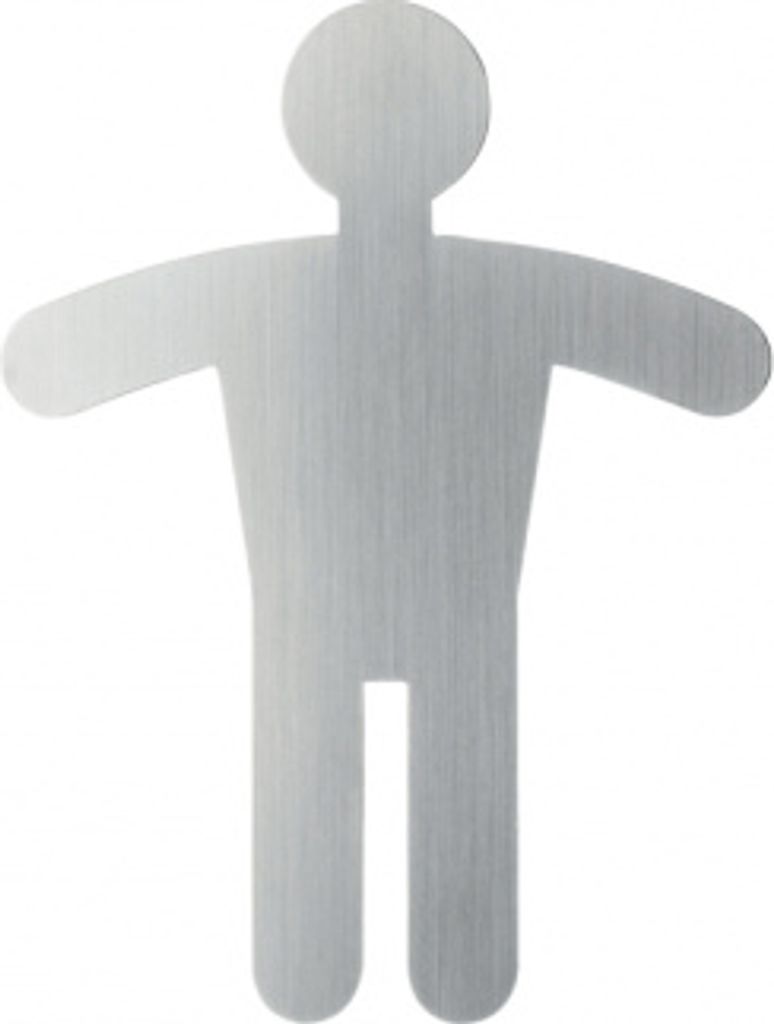 WC-Piktogramm, Herren, Edelstahl, 1 Stk.