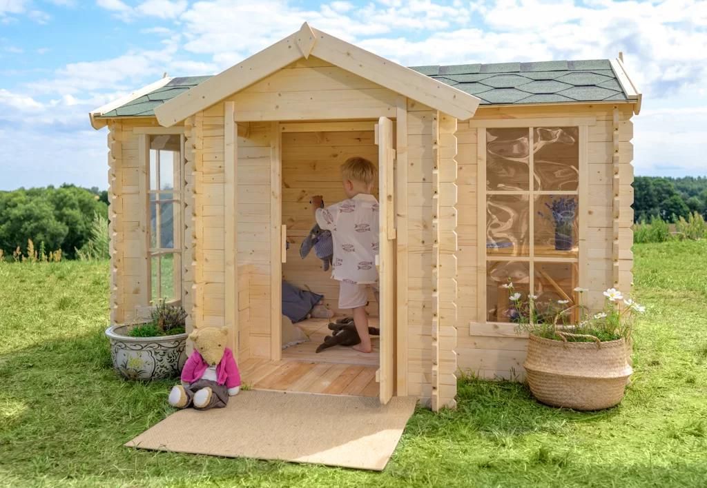 Kinderspielhaus aus Holz - B241xT178xH151 cm/2.63m2 - Produktbild 