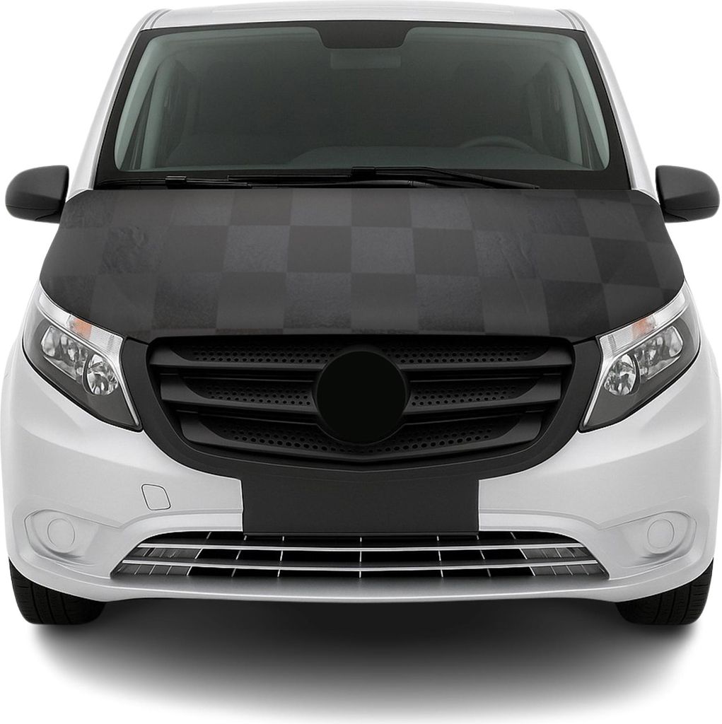 Haubenbra Steinschlagschutz Bonnet Bra für Mercedes Vito W447 2014-2025 Kariert