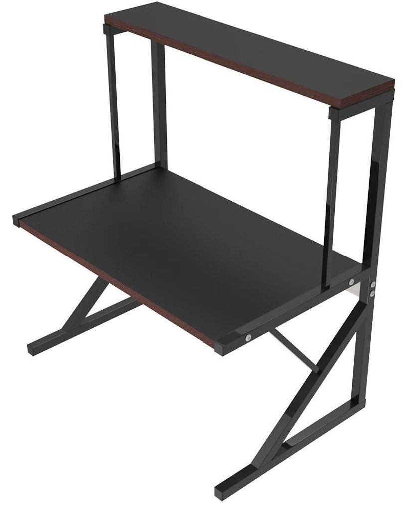 Mikrowellenregal - 2-stöckiges Küchenregal - Arbeitsplattenregal Für Toaster - Edelstahl 65×54×30 cm - Schwarz