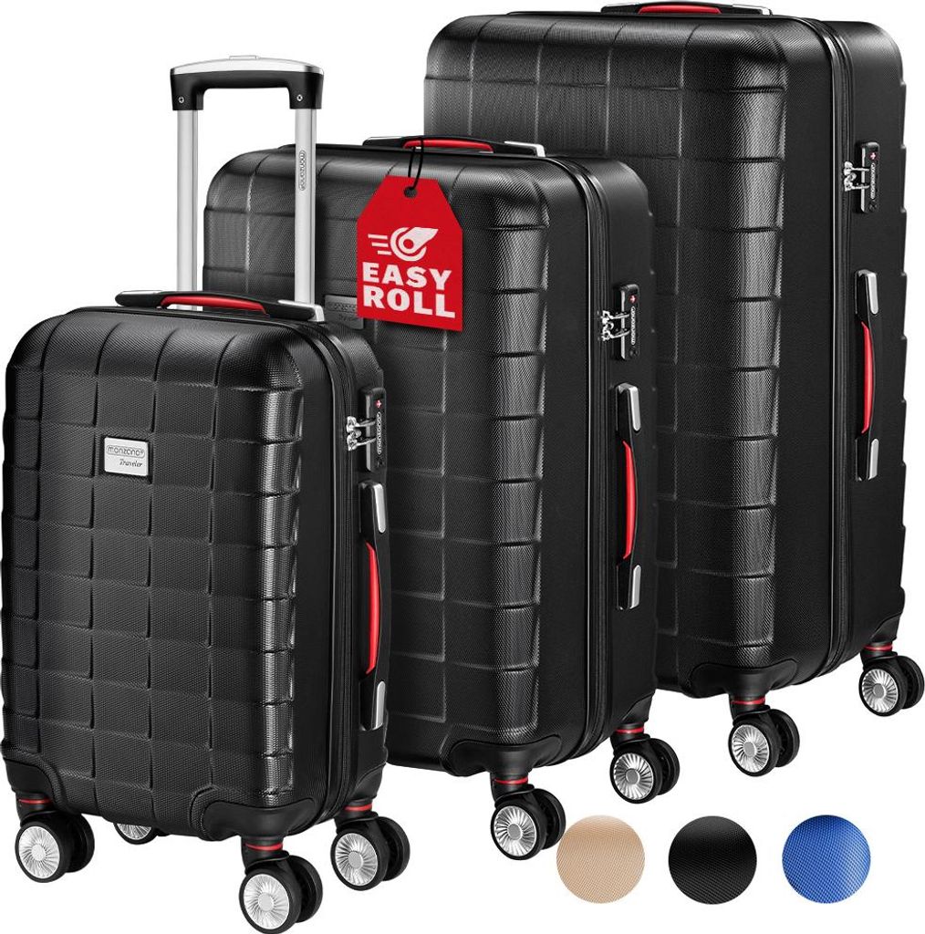 MONZANA® Set de valises Exopack Champagne 3 pièces Serrure Image du produit 