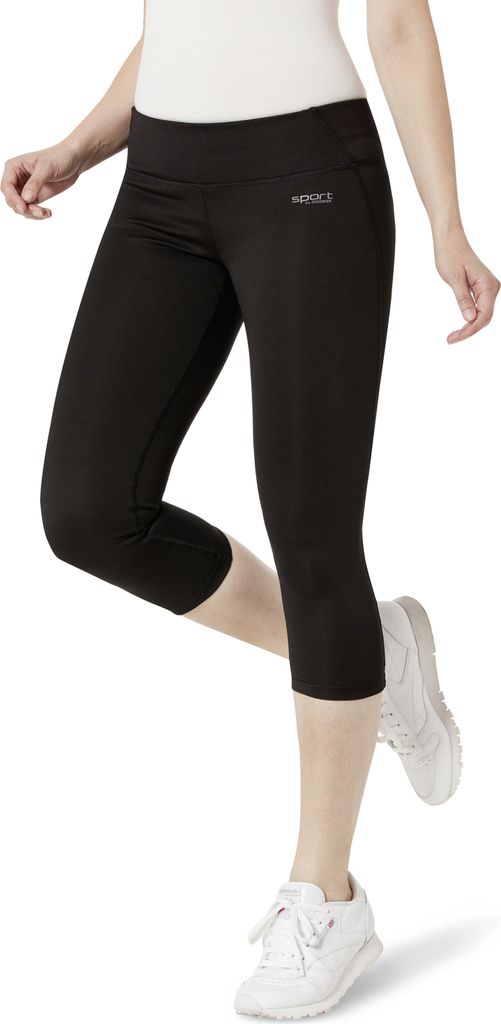 Stooker Women POLY-STRETCH Damen 3/4-Leggings Legging Fit 36/38 black