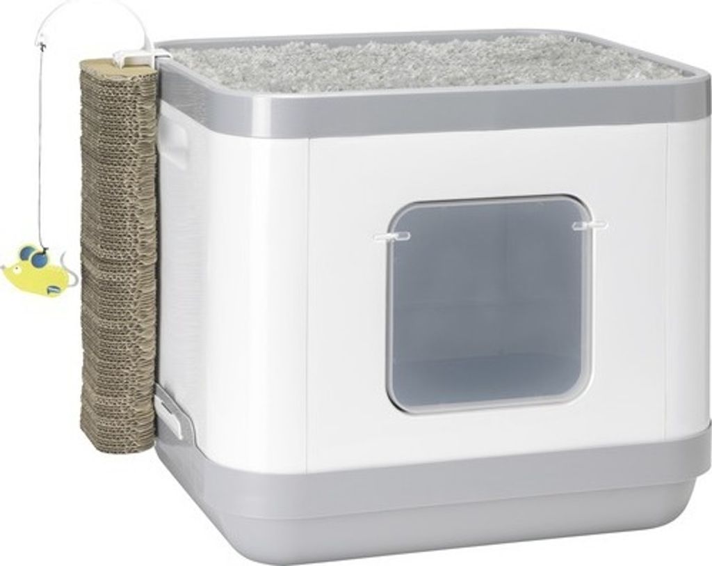 Karlie Katzentoilette Cube II Kunststoff - Grau - 48x40x43 cm