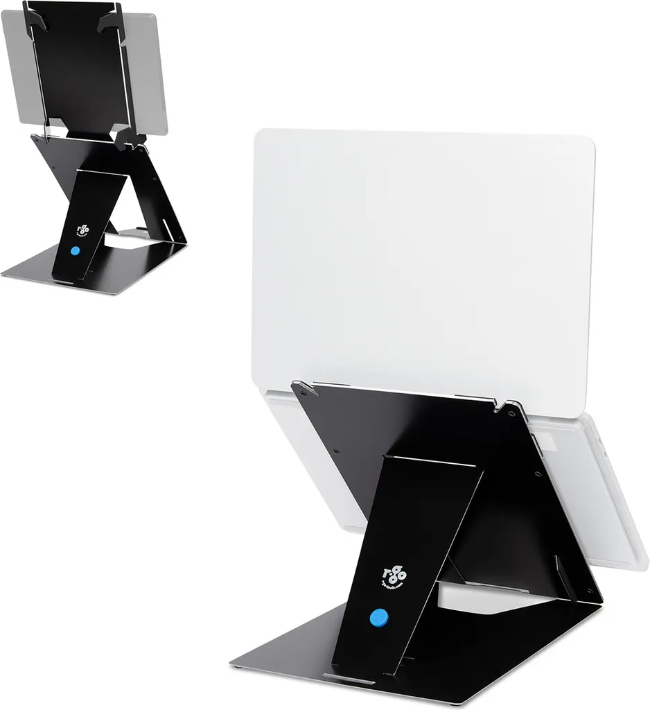 R-Go Riser Duo Black: Rialzo Laptop Design Minimalista e Alluminio