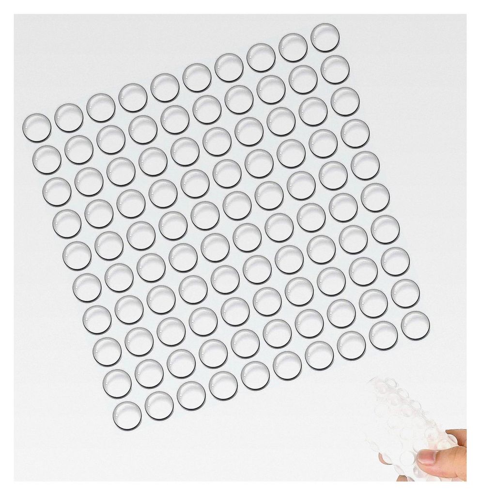 100 Stück selbstklebende Gummipuffer, transparente Elastikpuffer für Möbel, Schränke und Schubladen (10mm)