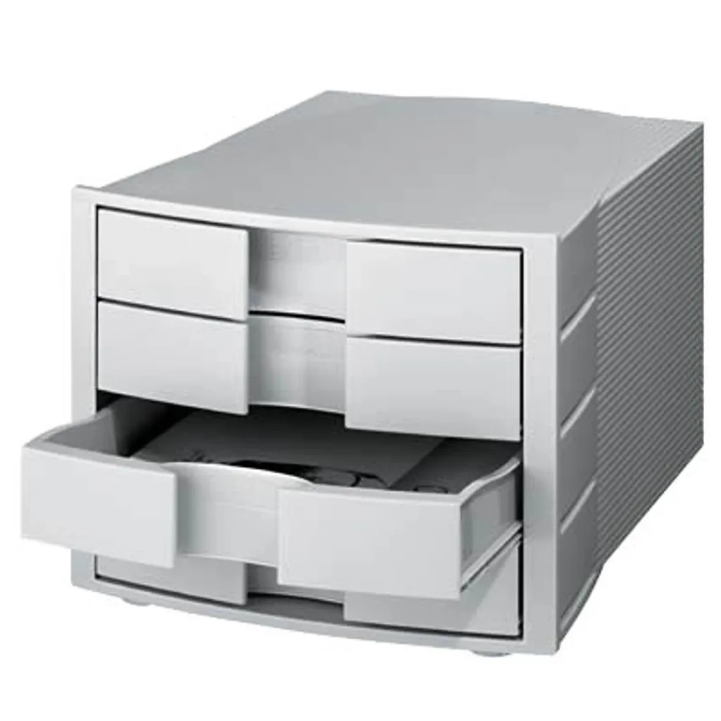 HAN 1010-X-11 Box à tiroirs IMPULS 4 compartiments gris clair de bureau - 8