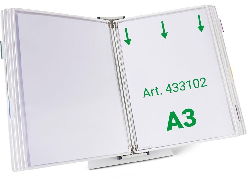 tarifold Sichttafelsystem 433102 DIN A3 weiß mit 10 St. Produktbild 