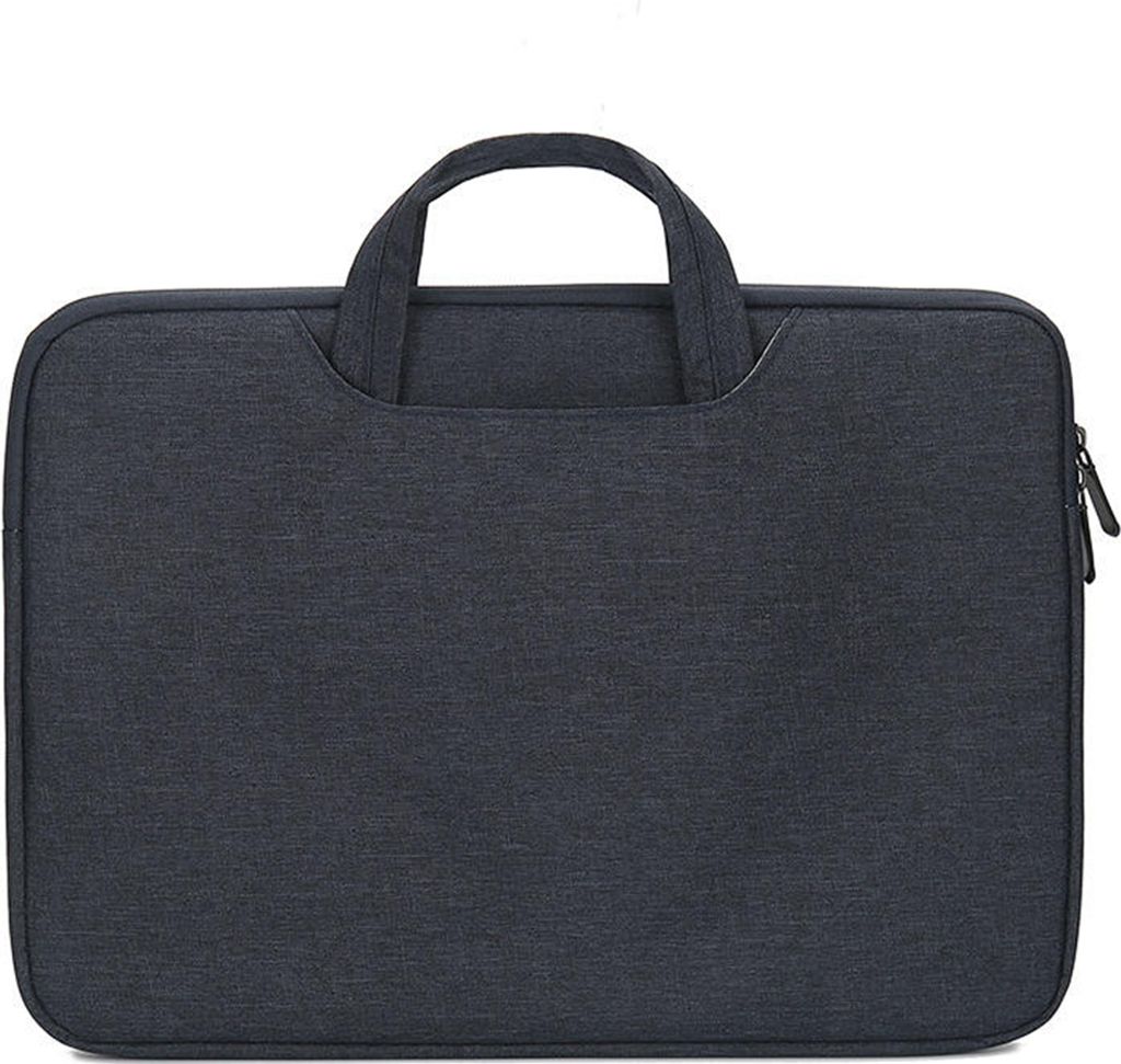 Case2go - Laptoptasche Hülle Tasche für Macbook, Laptop, Chromebook - Baumwolle - 13 Zoll - Mit Extrafach - Mit Griff - Dunkel Blau