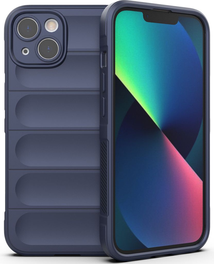 iPhone 14 Plus Hülle, Weich TPU Silikon Stossfest Anti-rutsch Schutzhülle für iPhone 14 Plus Dunkelblau